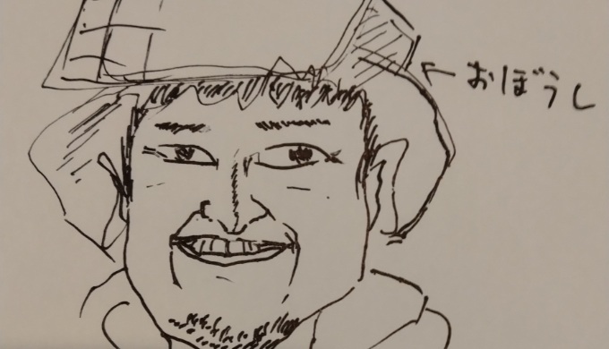 ちょこれいじさんの似顔絵